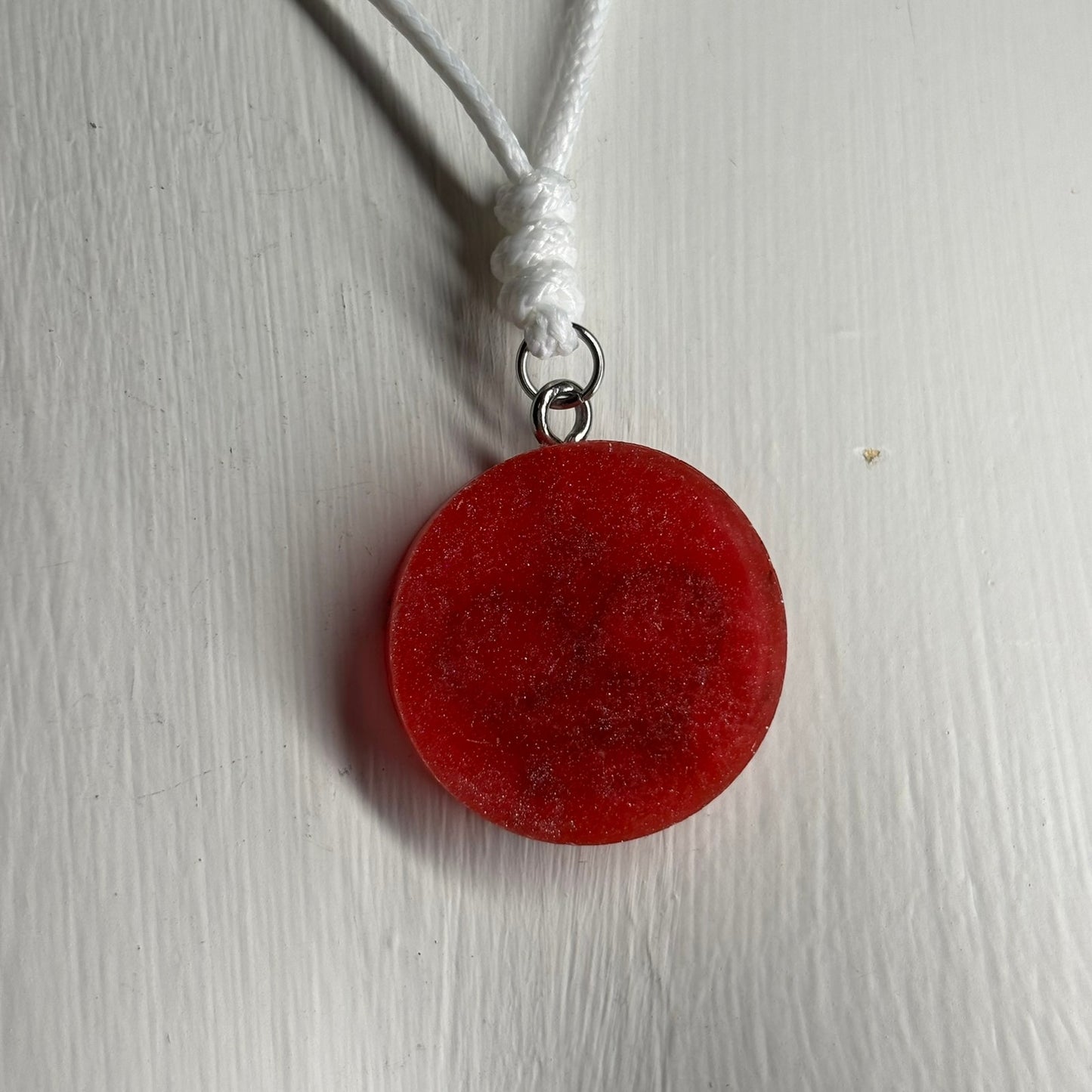 Cherry Red King - Handmade Resin Chess Necklace