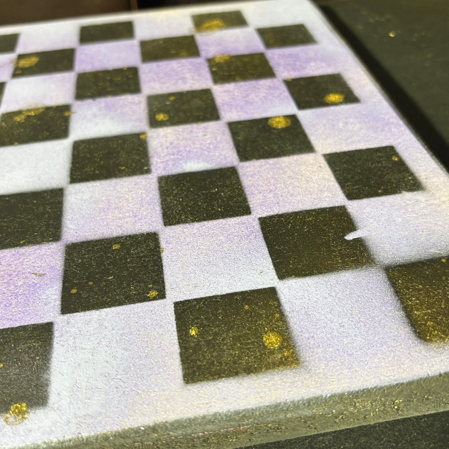 Golden Purple - Painted Chess Set