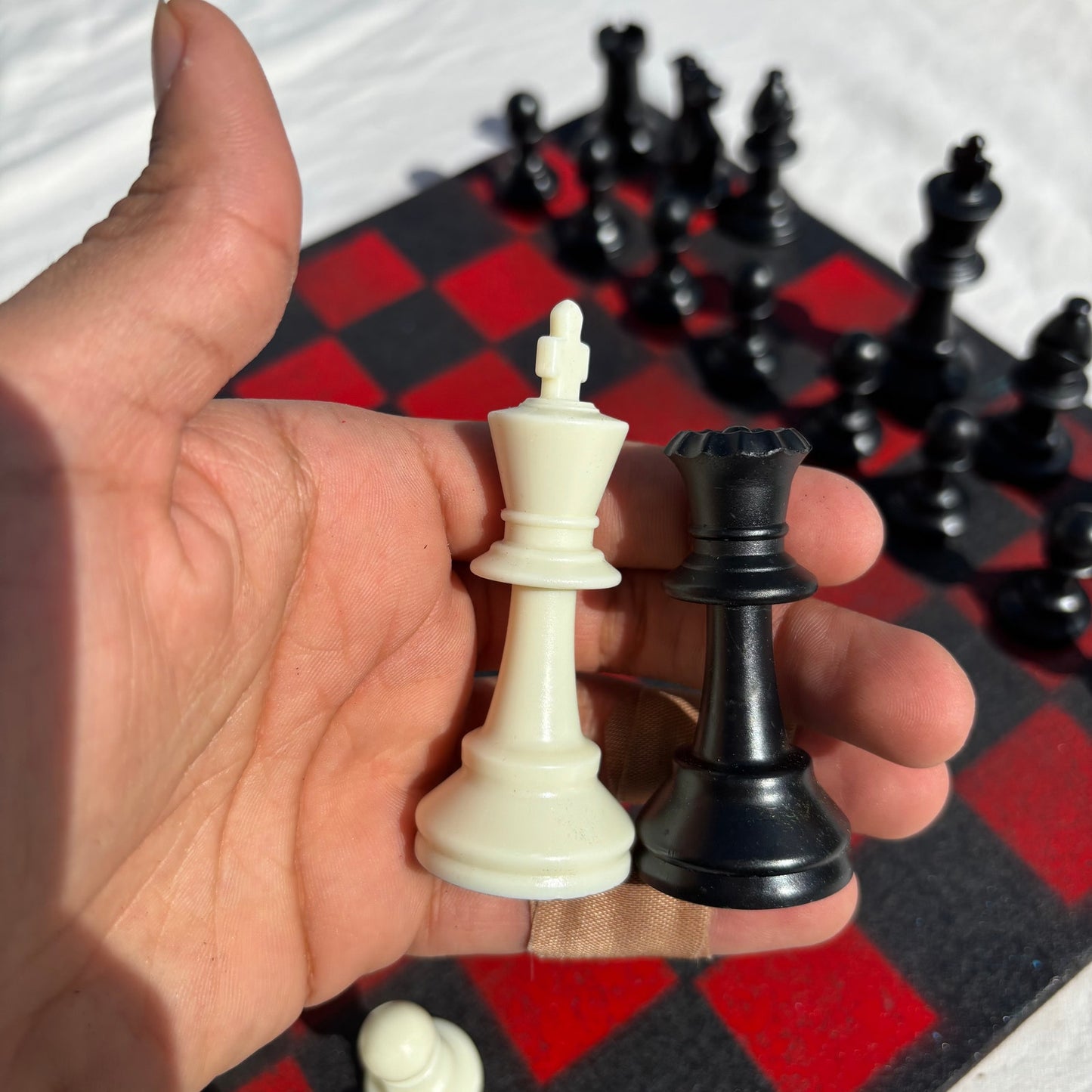 Black & Red - Painted Chess Set