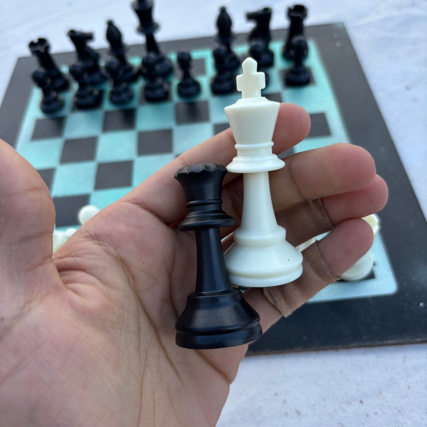 Mint Green - Painted Chess Set