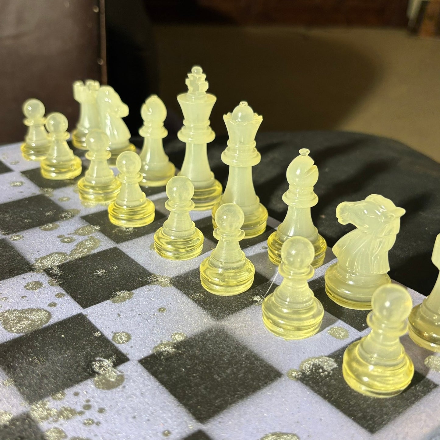 Purple Clean Pink - Painted Chess Set