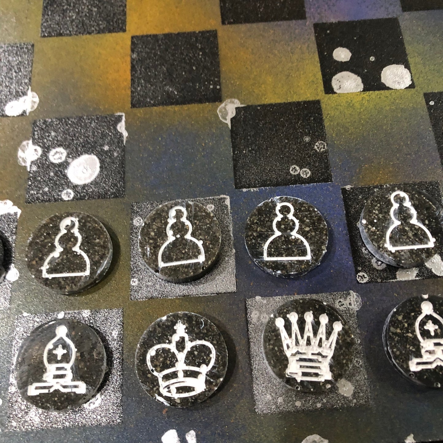 Toxic Green - Painted Chess Set