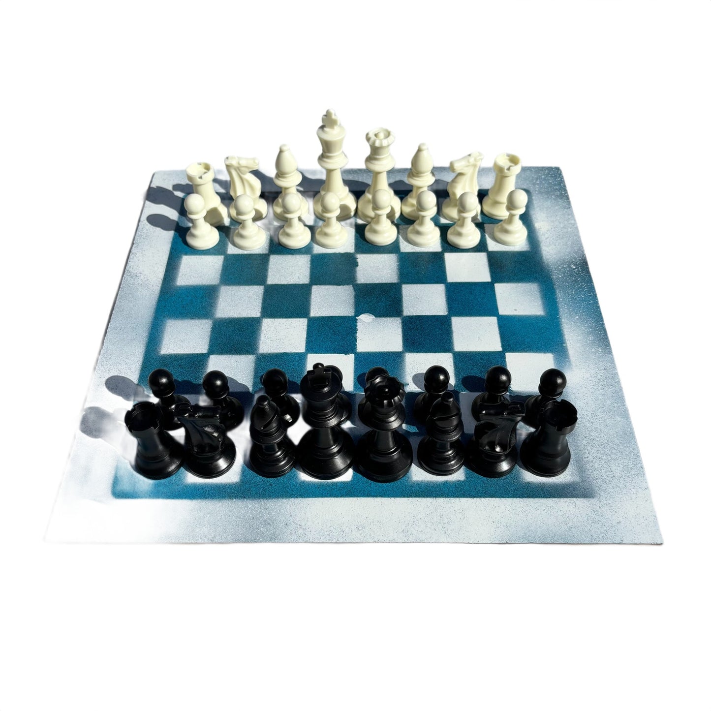 Ice Blue - Painted Chess Set
