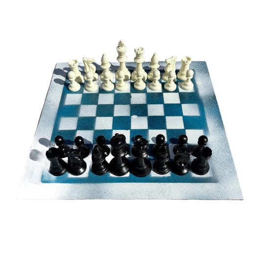 Ice Blue - Painted Chess Set