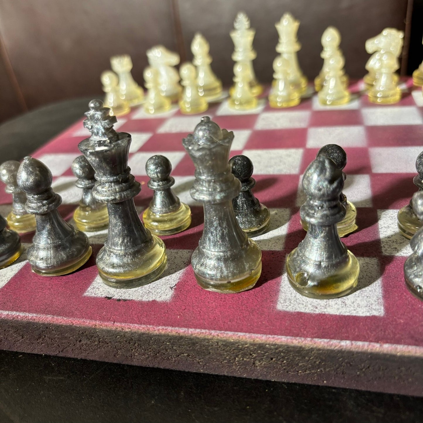 Dirty Pink - Painted Chess Set
