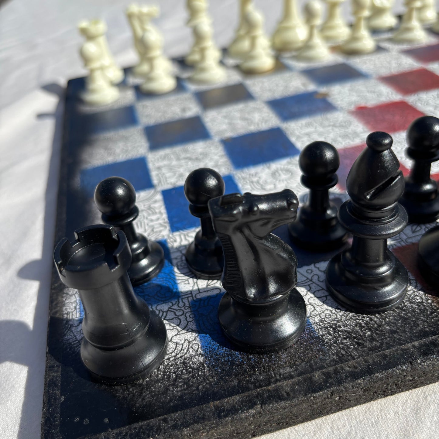 Cartoon Golden Hue - Scrapbook Chess Set