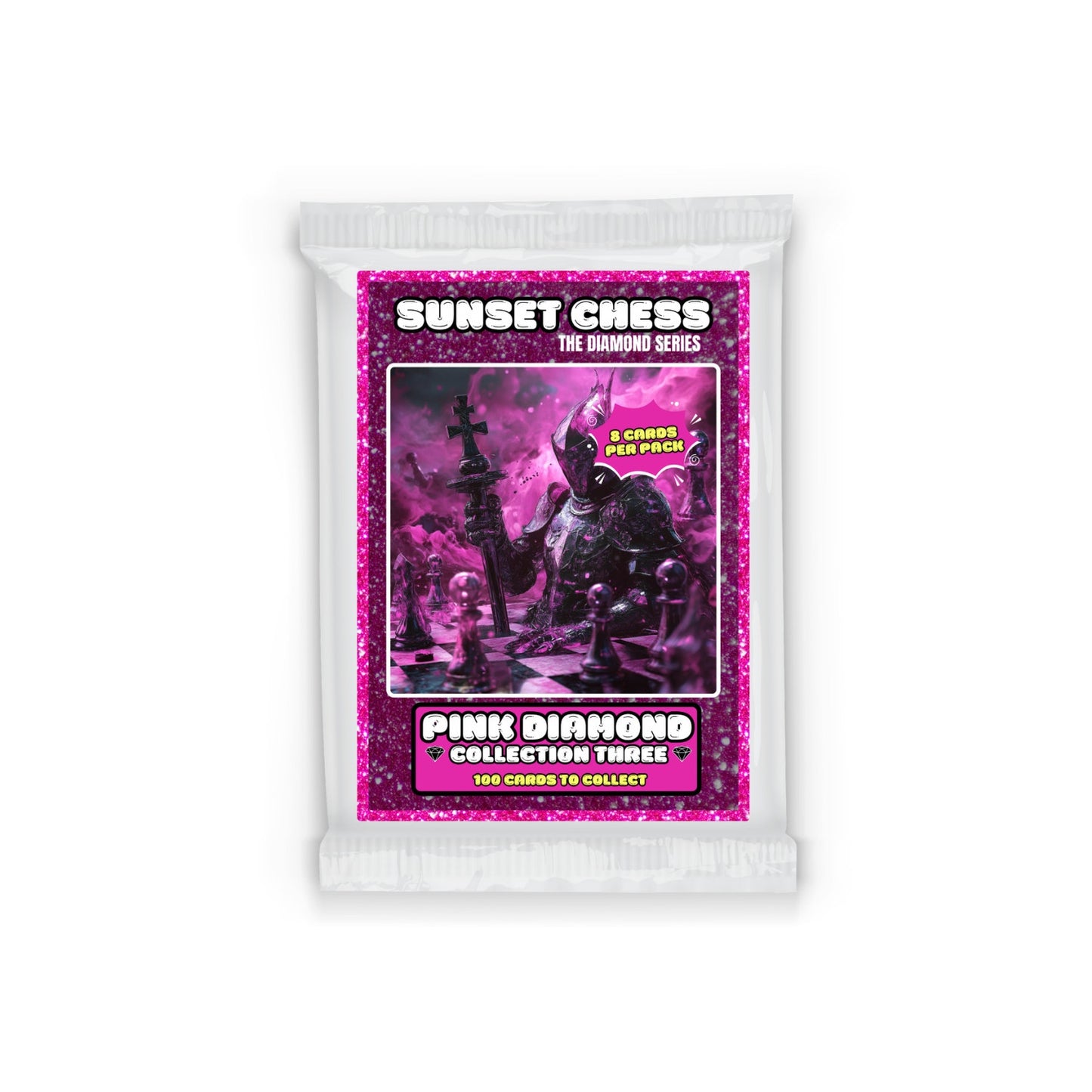 Pink Diamond Part 3 - Sunset Chess Scrapbook Card Pack