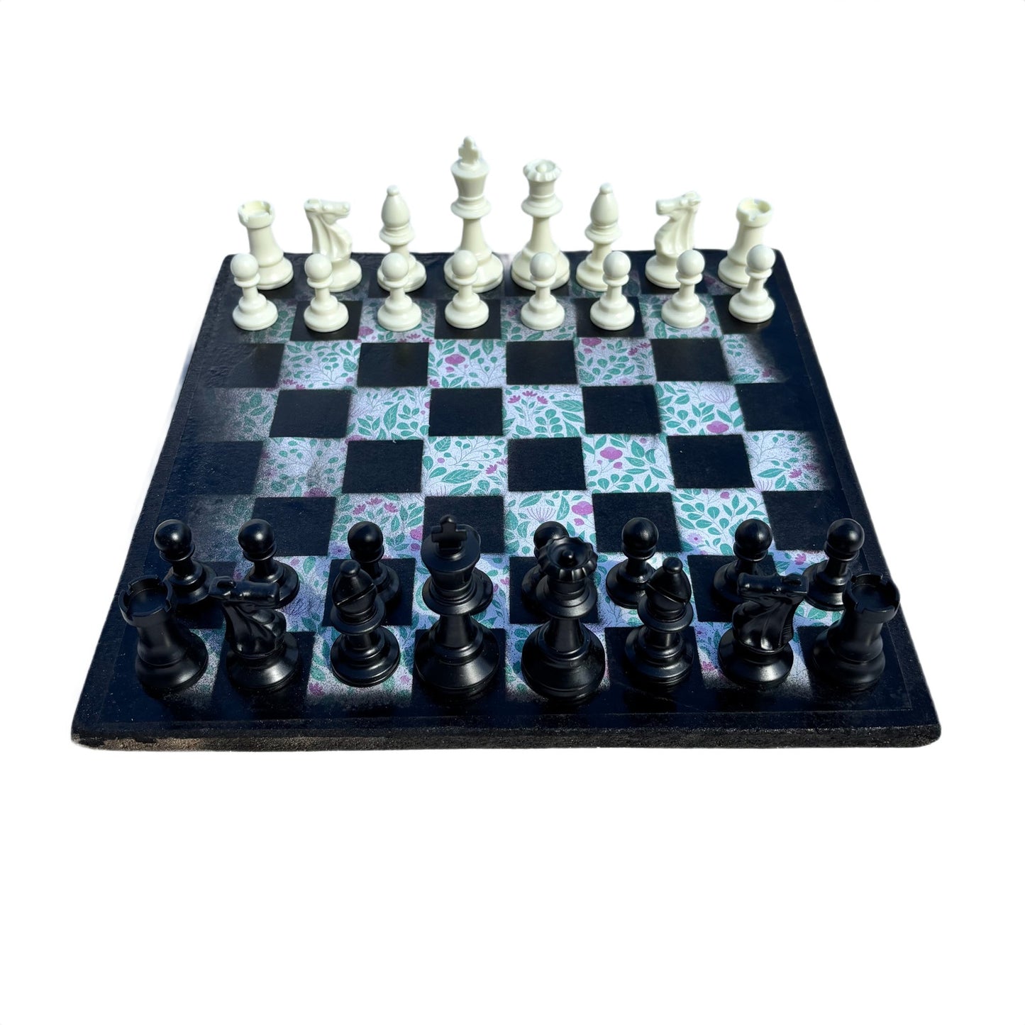 Vibrant Flowers - Scrapbook Chess Set