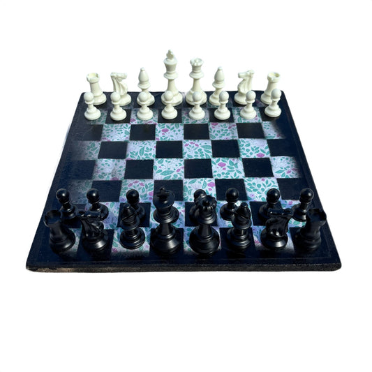 Vibrant Flowers - Scrapbook Chess Set