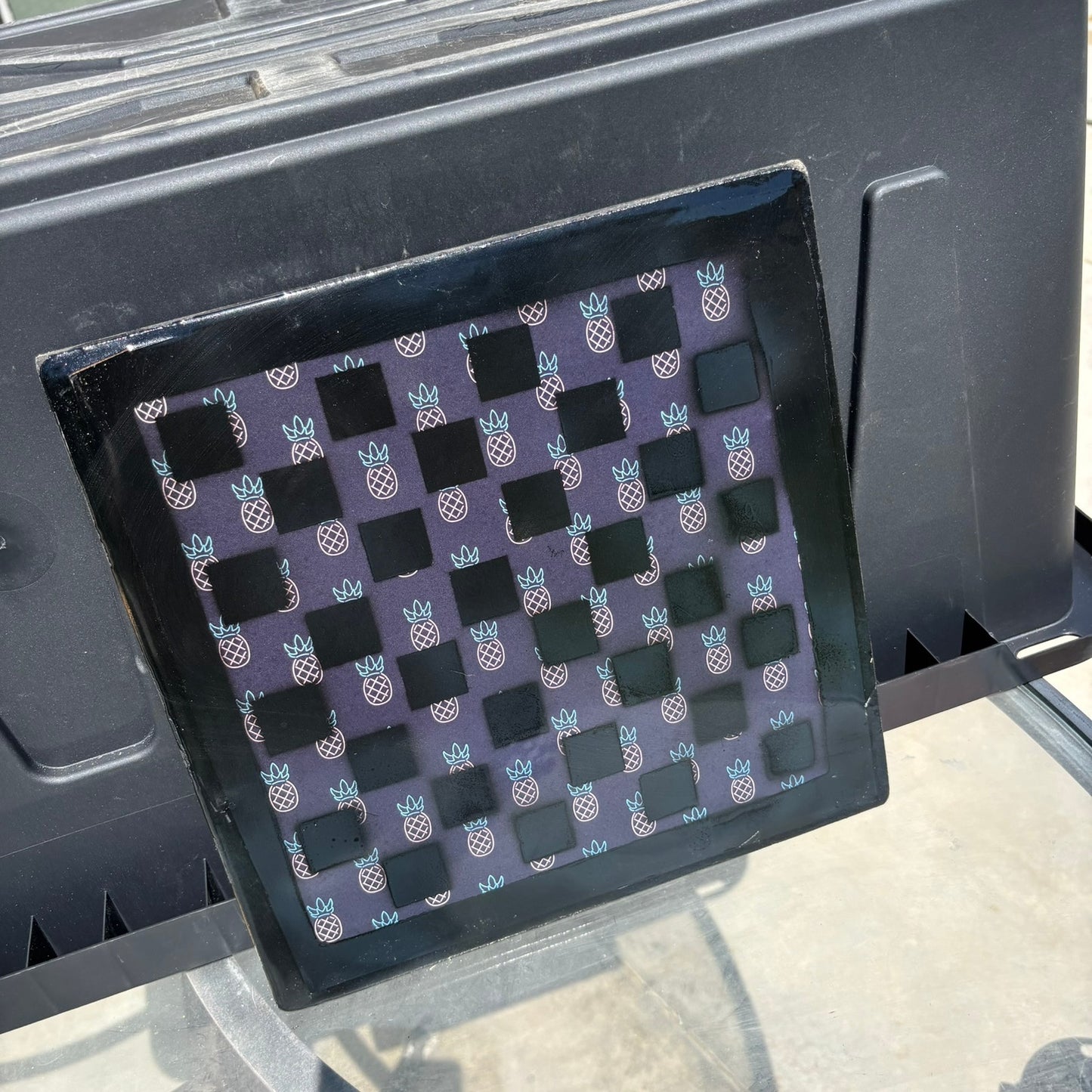 Pineapple Pattern - Resin Coated Chess Board