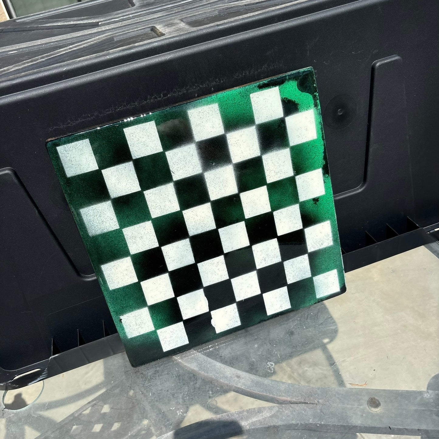 Mixed Black & Green - Resin Coated Chess Board