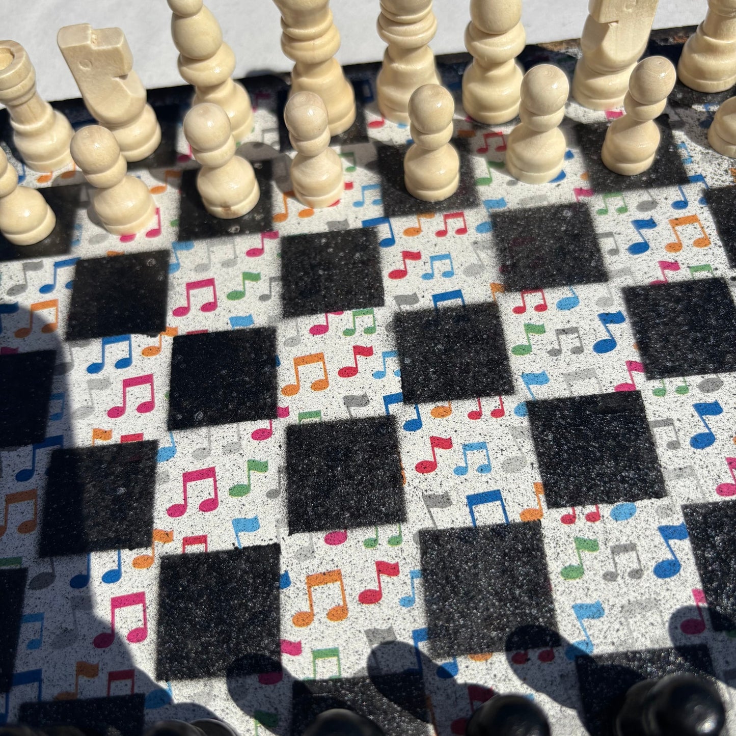 Colorful Music - Scrapbook Chess Set