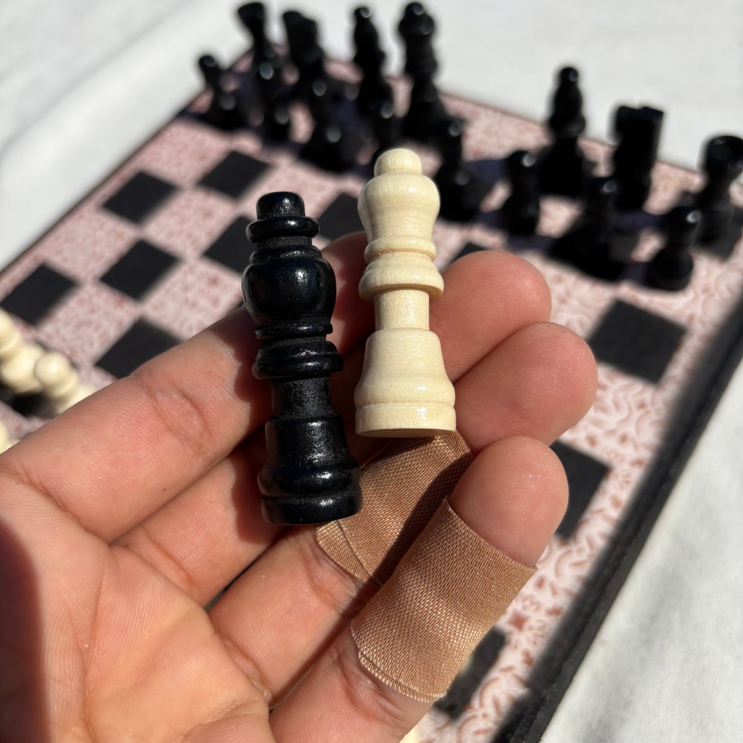 Vintage Cream - Scrapbook Chess Set