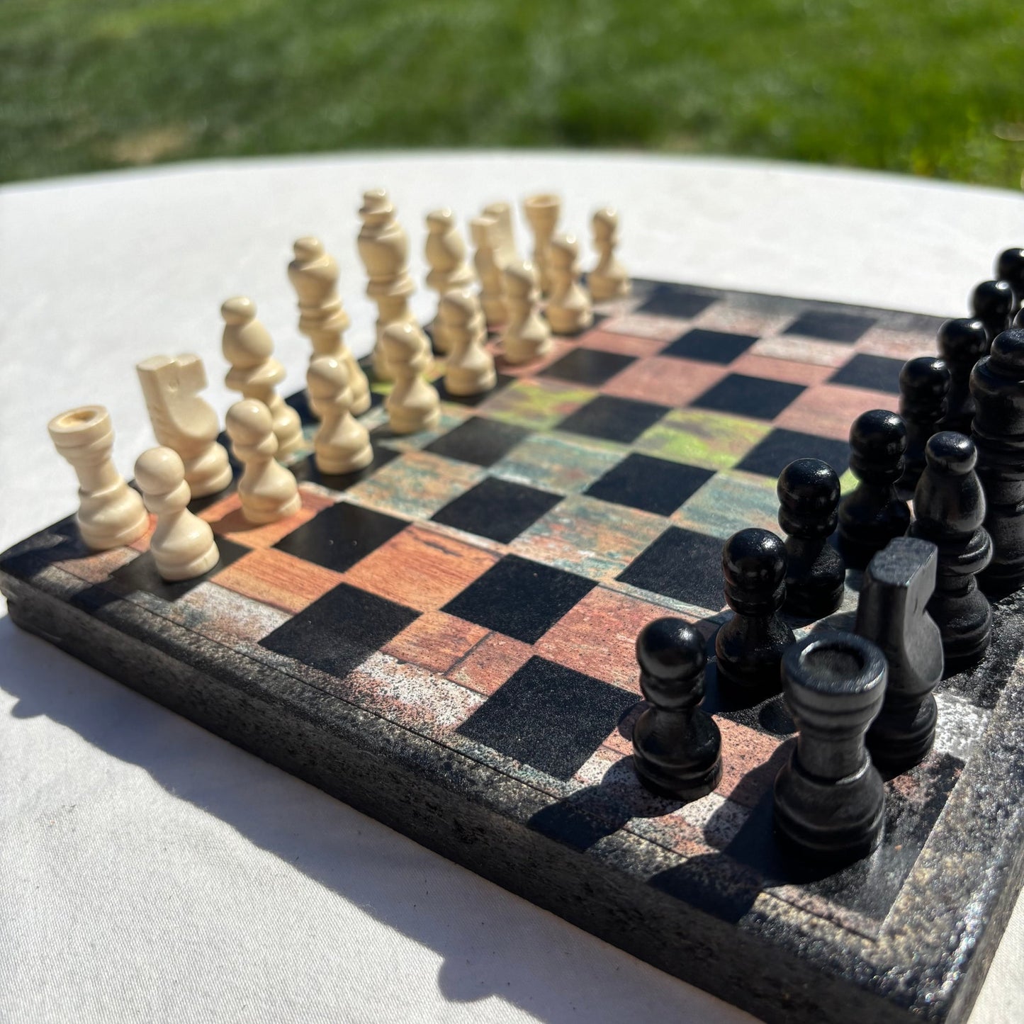 Rustic Design - Scrapbook Chess Set