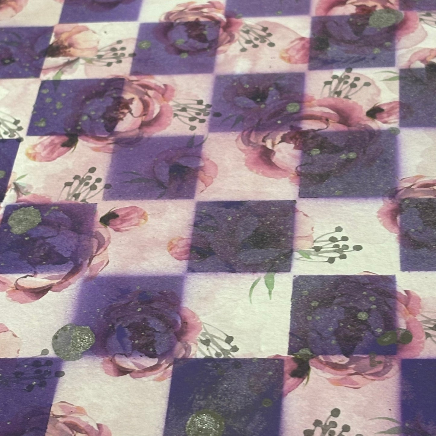 Pink Rose Purple - Scrapbook Chess Set