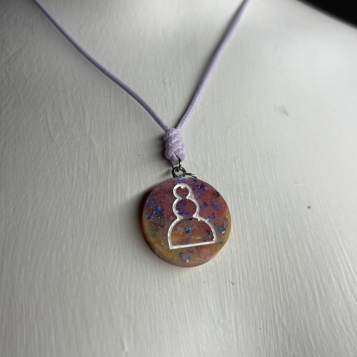 Fancy Pawn - Handmade Resin Chess Necklace