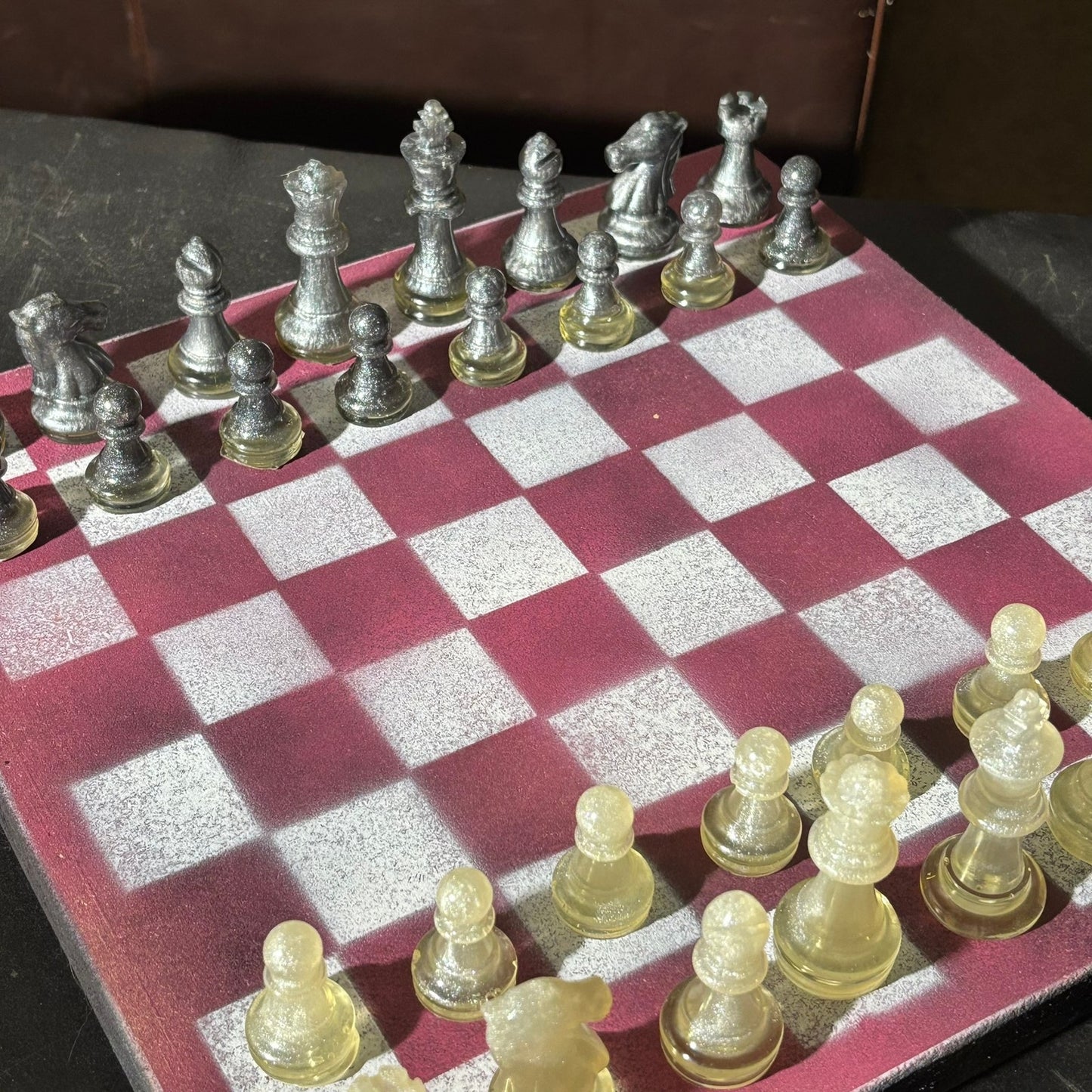 Dirty Pink - Painted Chess Set