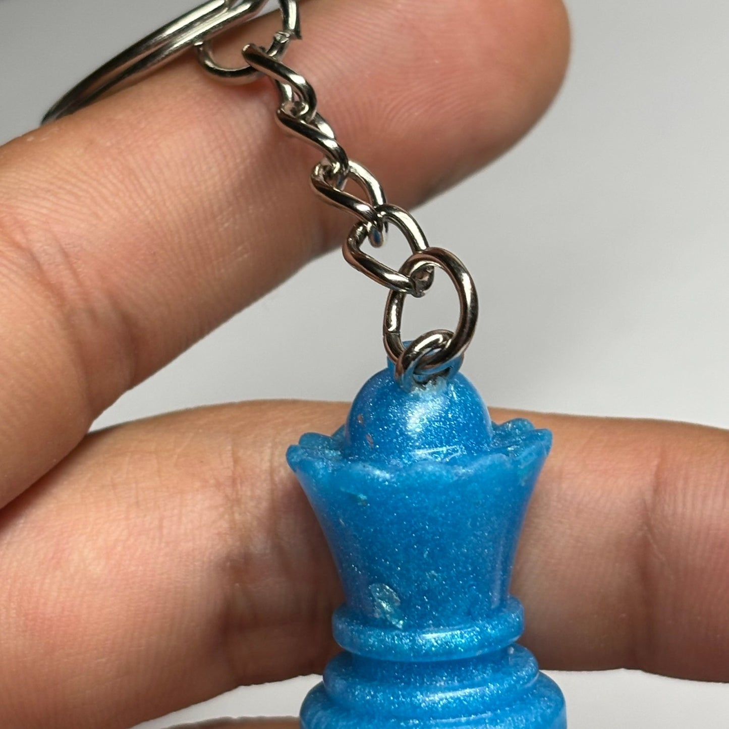 Blue Crystal Queen - Handmade Resin Keychain