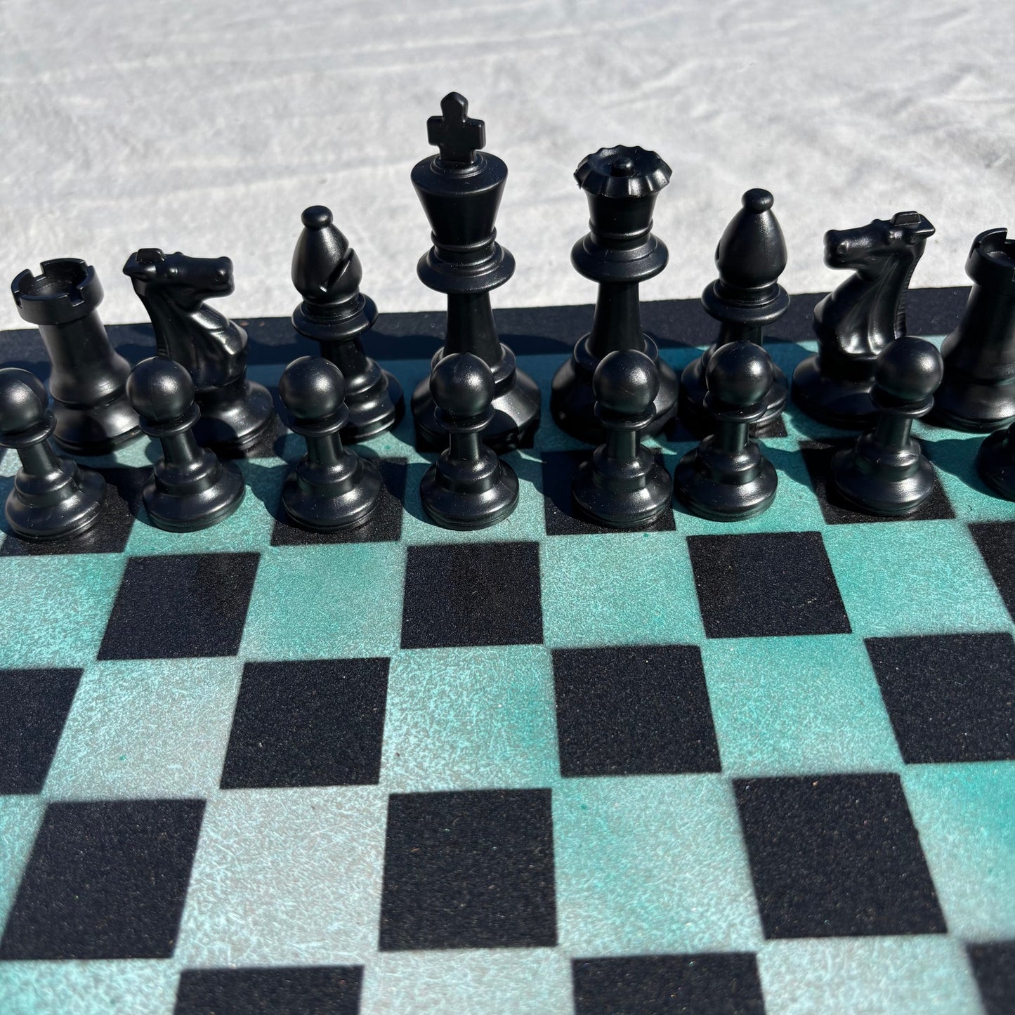 Minty Green - Painted Chess Set