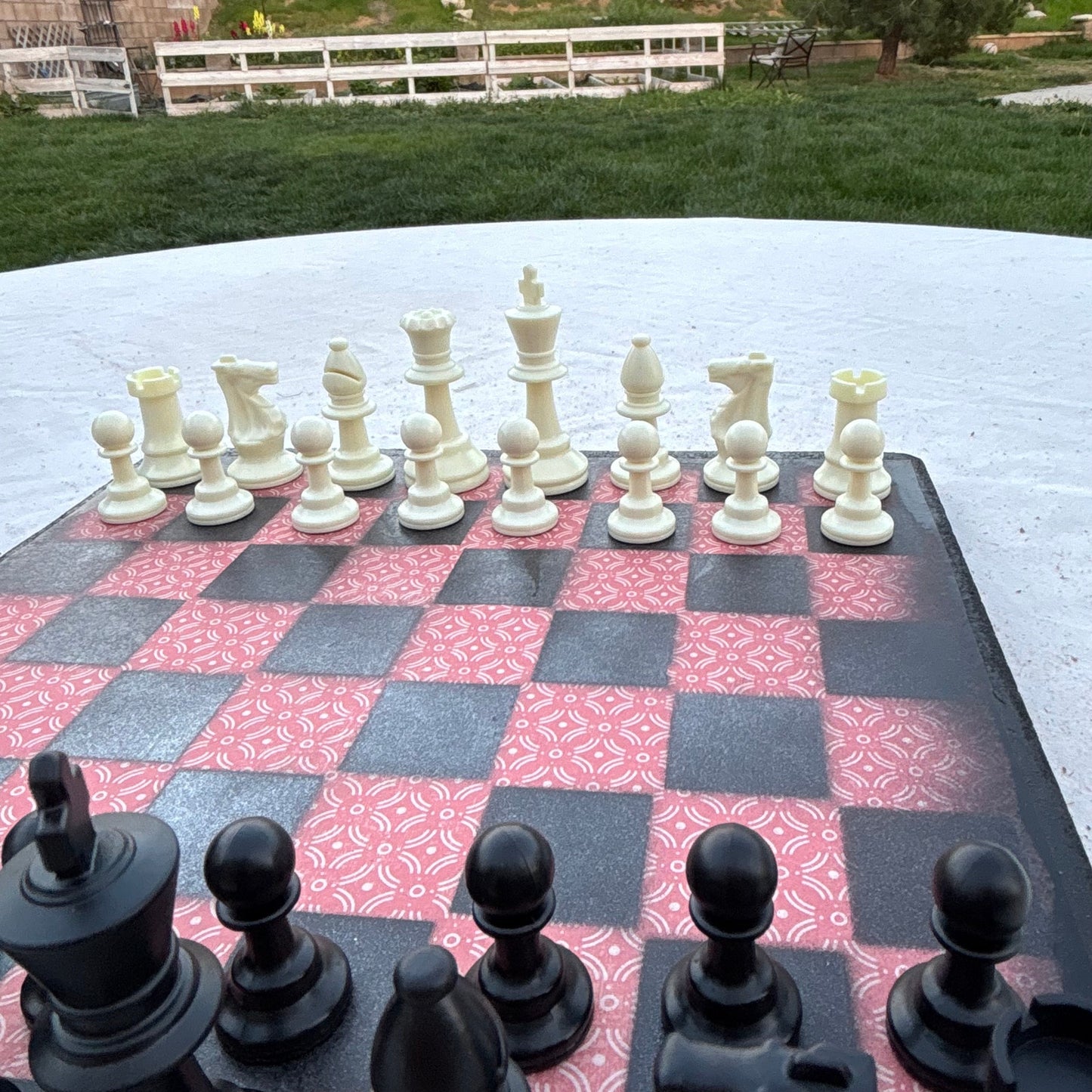 Vintage Red - Scrapbook Chess Set