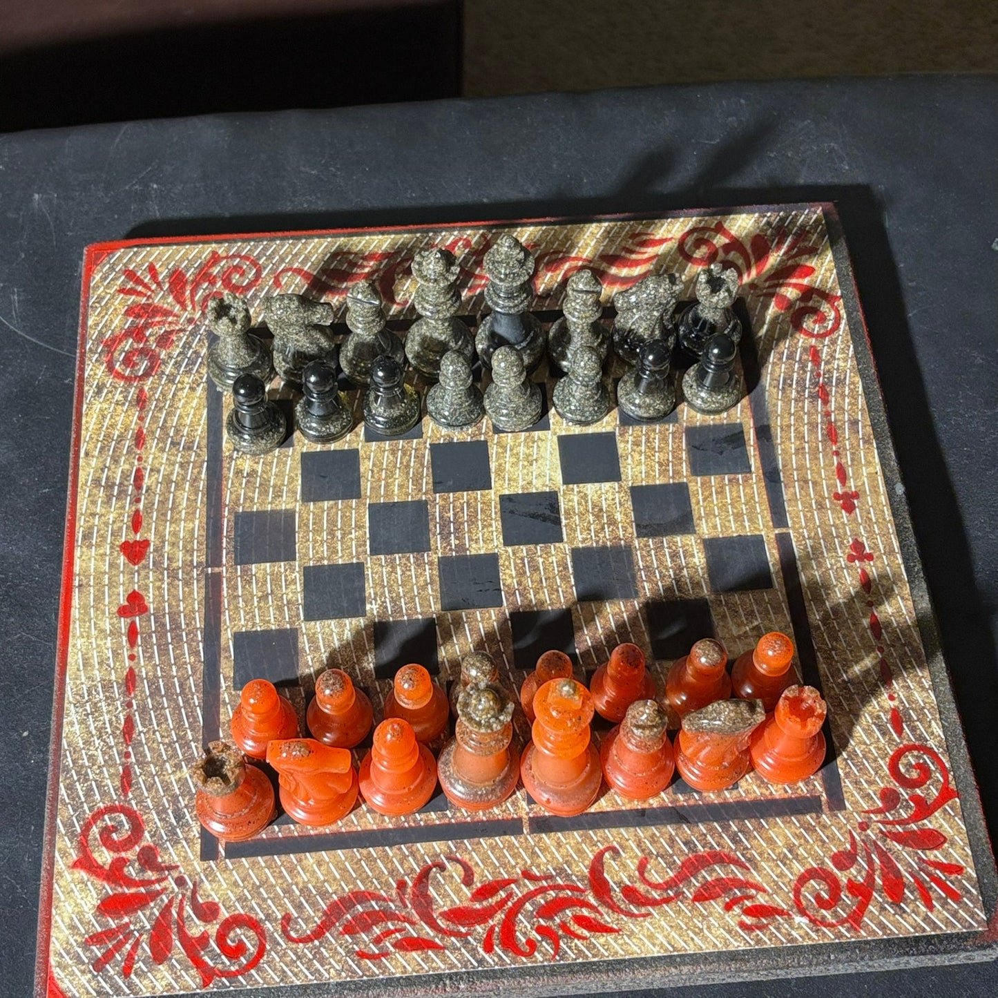 Opal Vintage Pattern - Scrapbook Chess Set