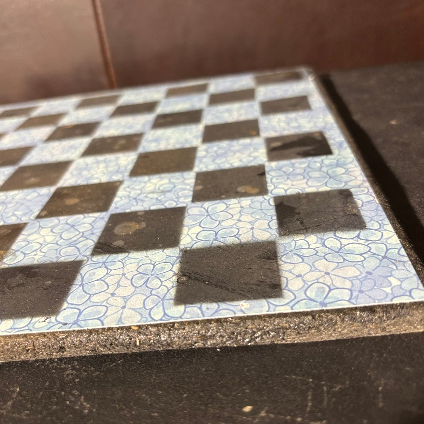 Golden Black & Blue - Scrapbook Chess Board