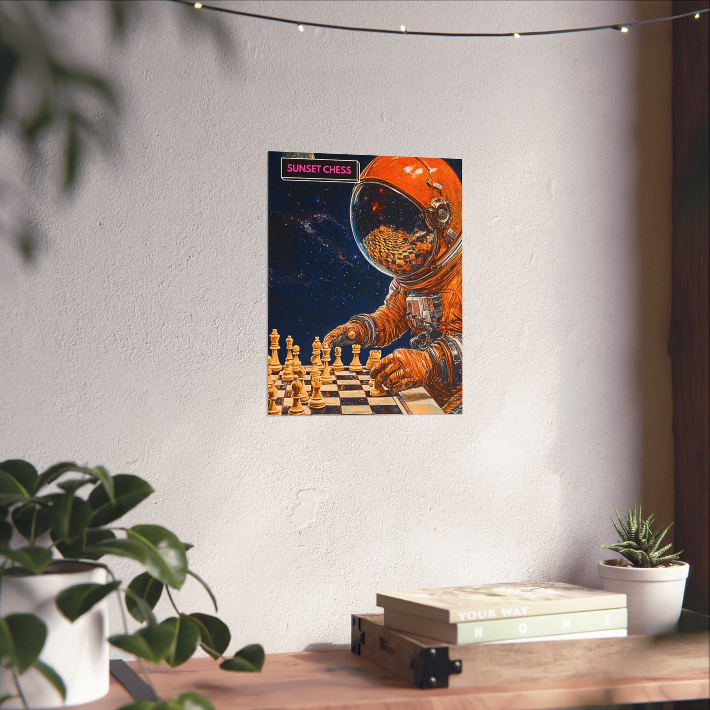 Orange Spaceman - Matte Vertical Poster 11"x14"