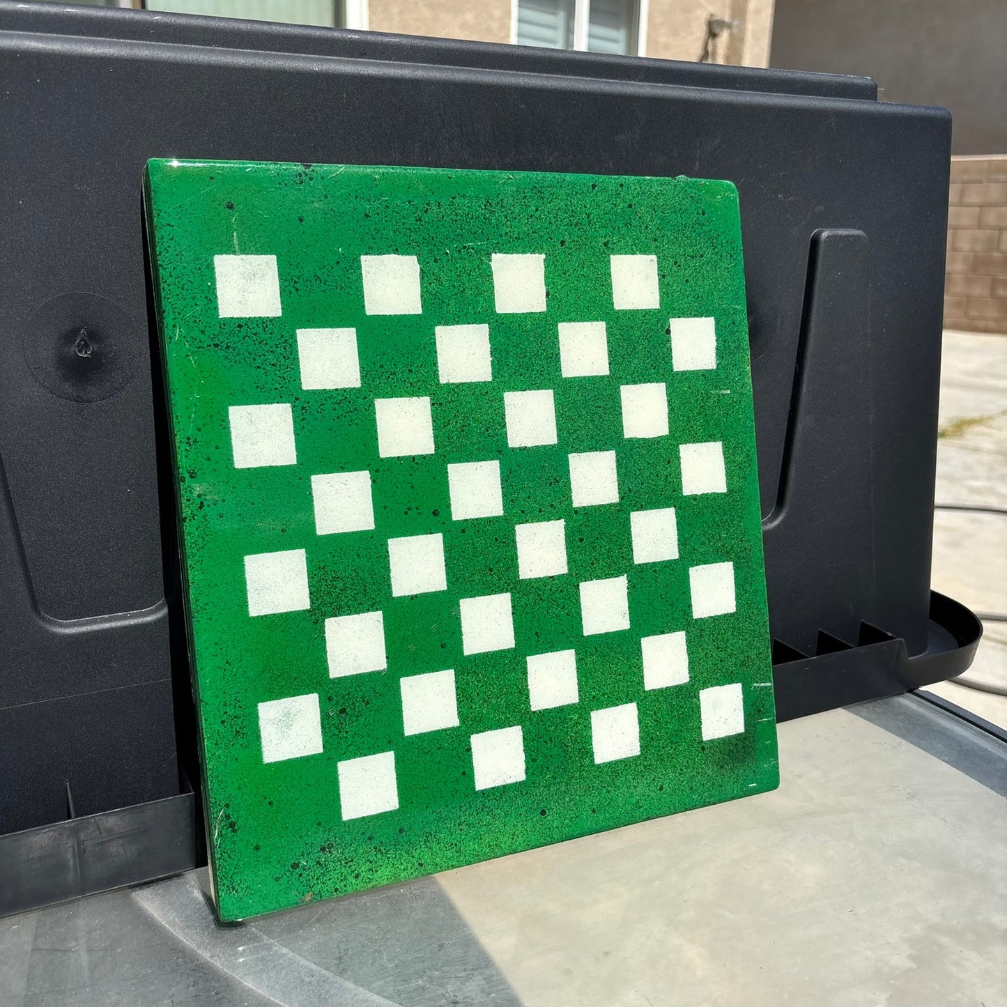 Cool Green - Resin Coated Chess Board