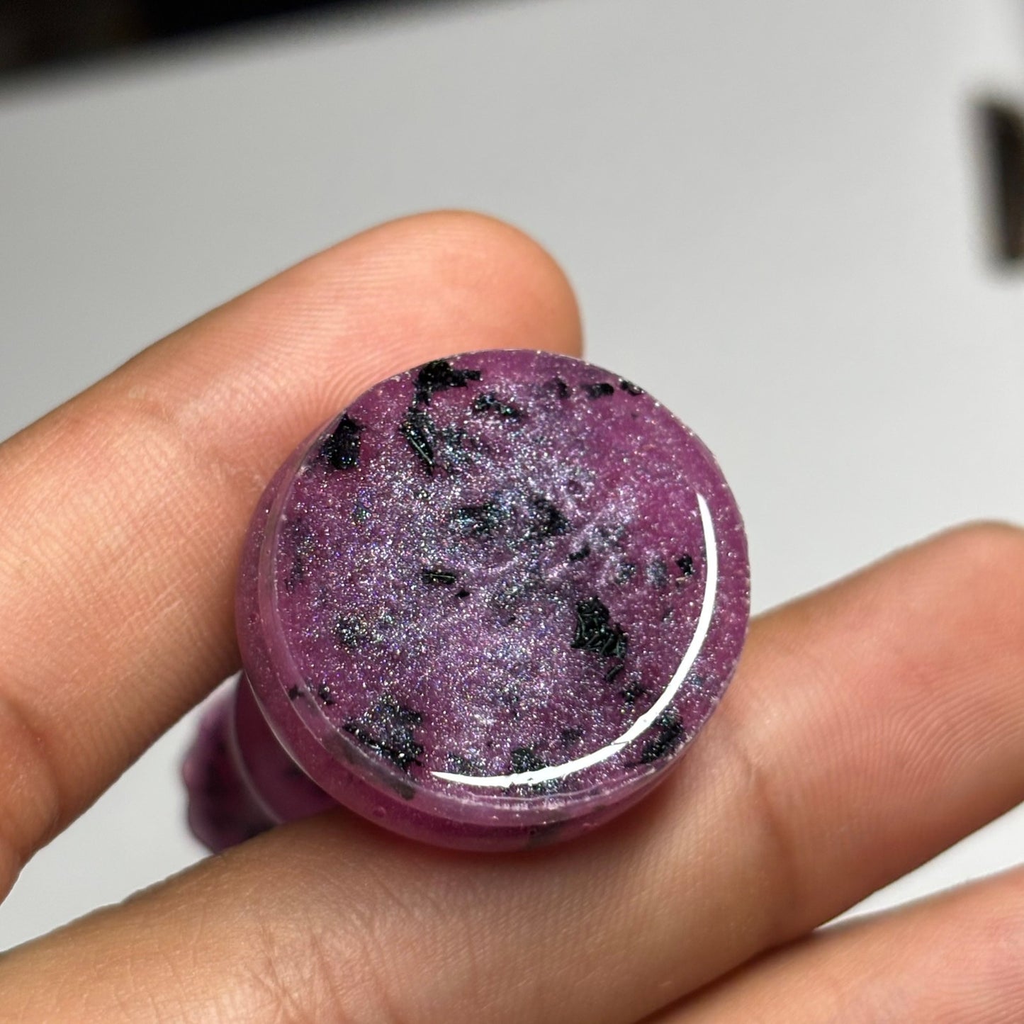 Spotted Purple Queen - Handmade Resin Keychain