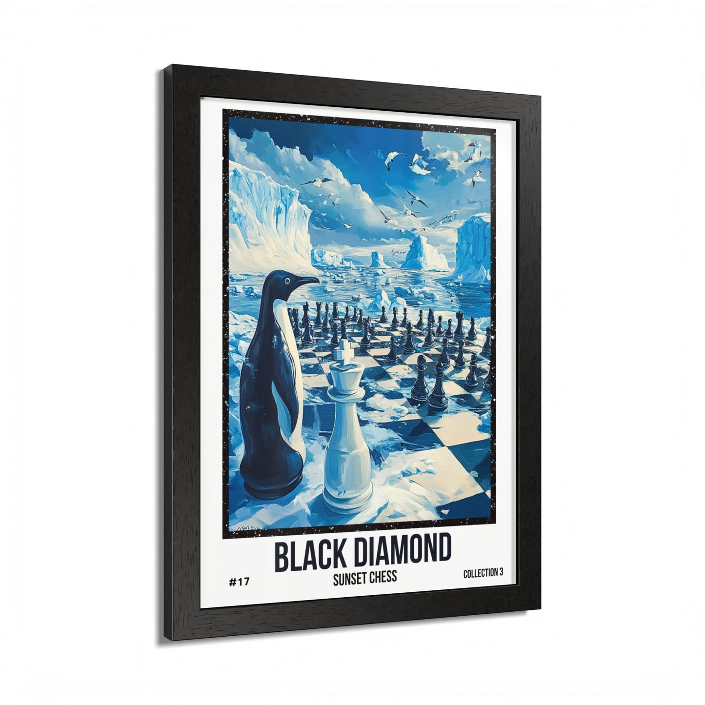 Black Diamond - Collection 3 Card #17 - Sunset Card Poster Framed 12"x16"