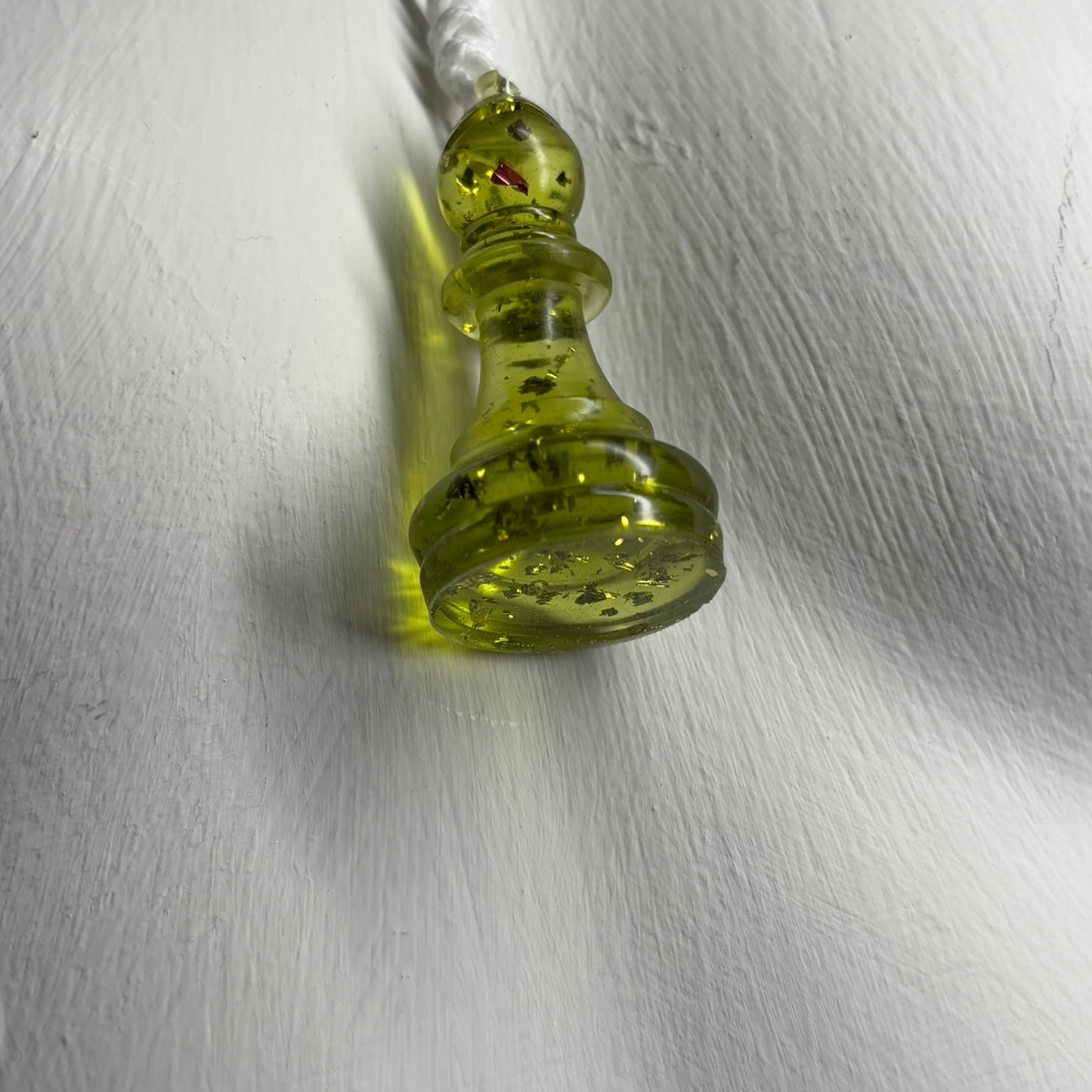 Crystal Lime Green - Handmade Resin Chess Necklace