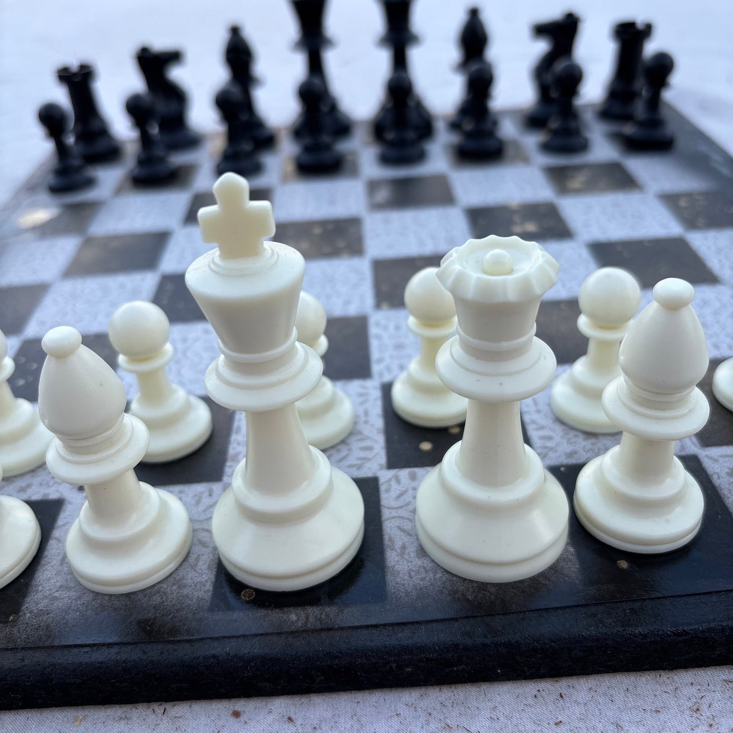 Vintage Golden Drip - Scrapbook Chess Set