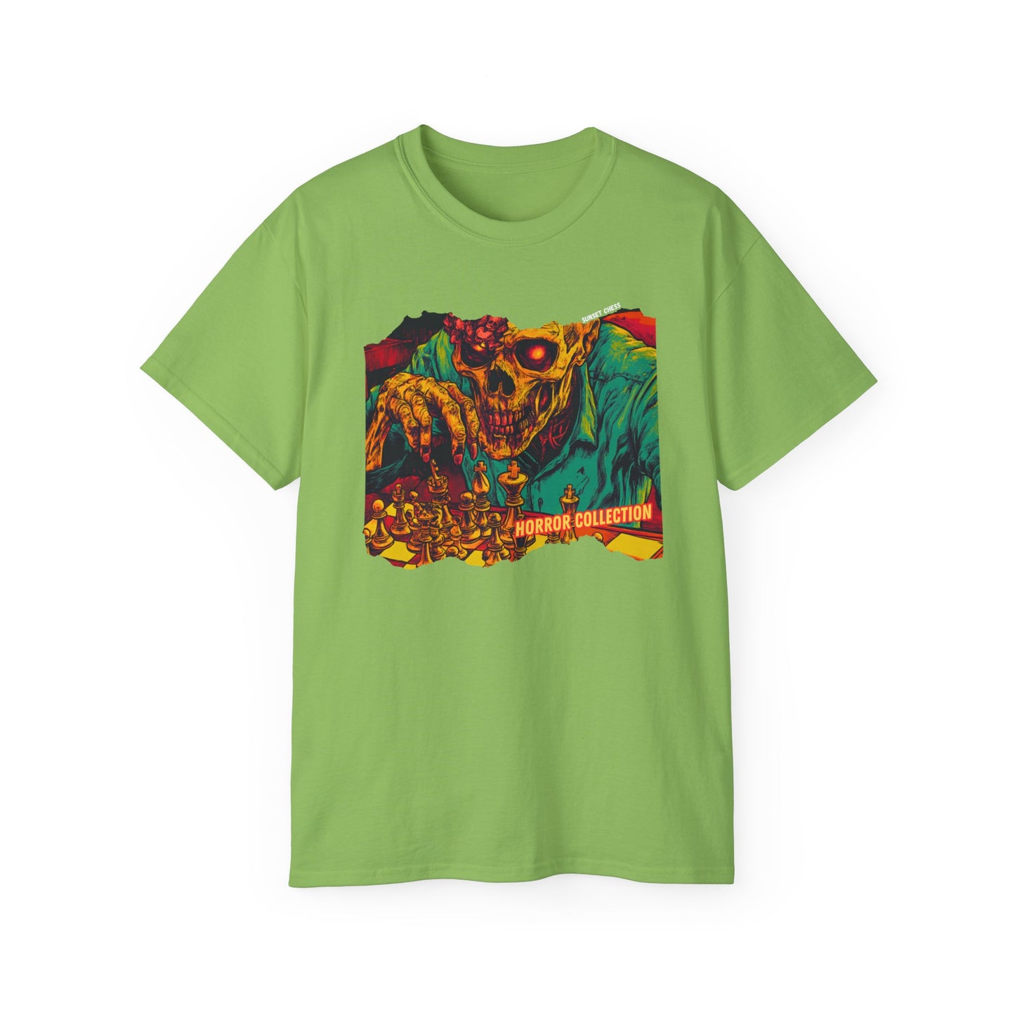 Bone Chilling Chess - Lime Green Chess T Shirt