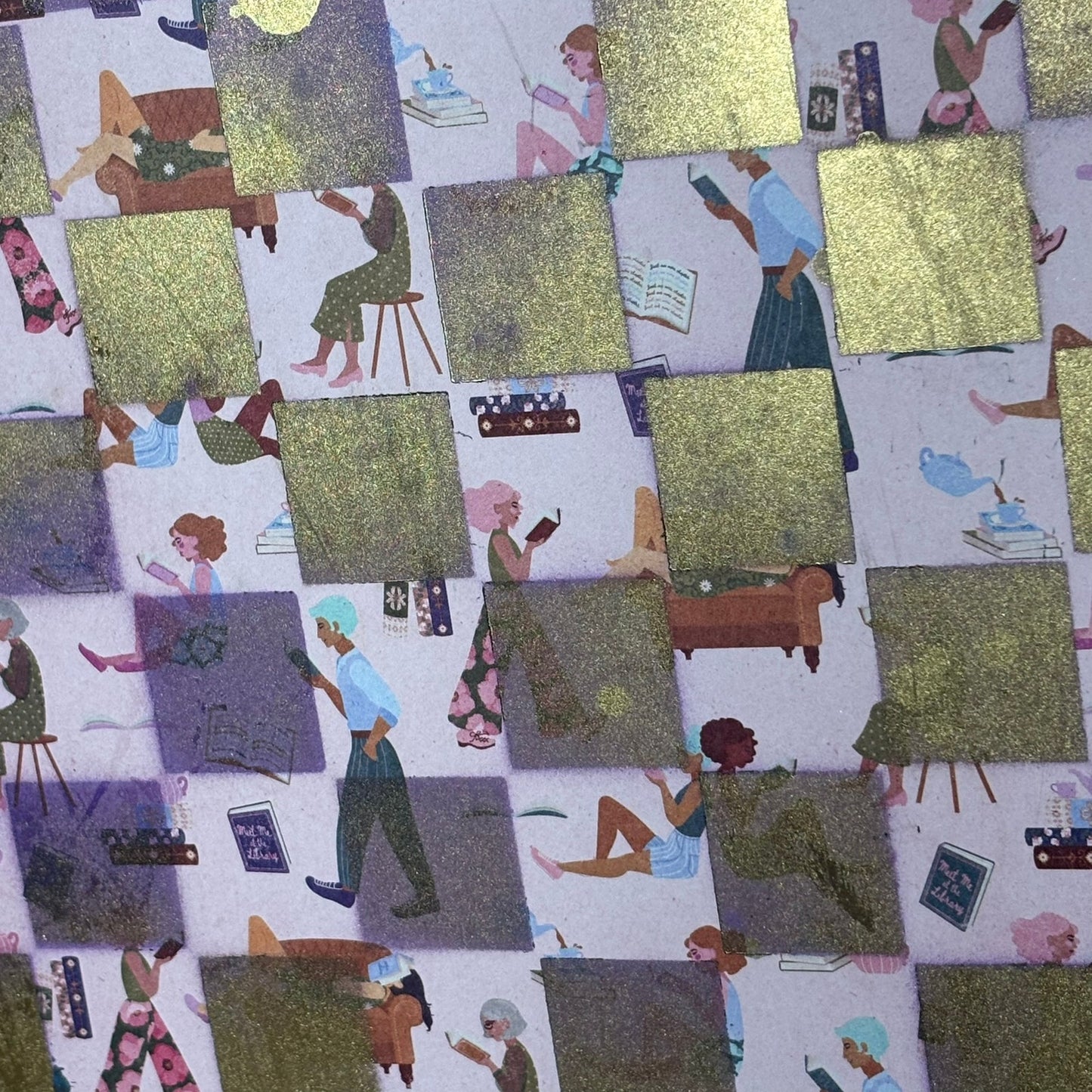 Purple Gold College Studies - Scrapbook Chess Board