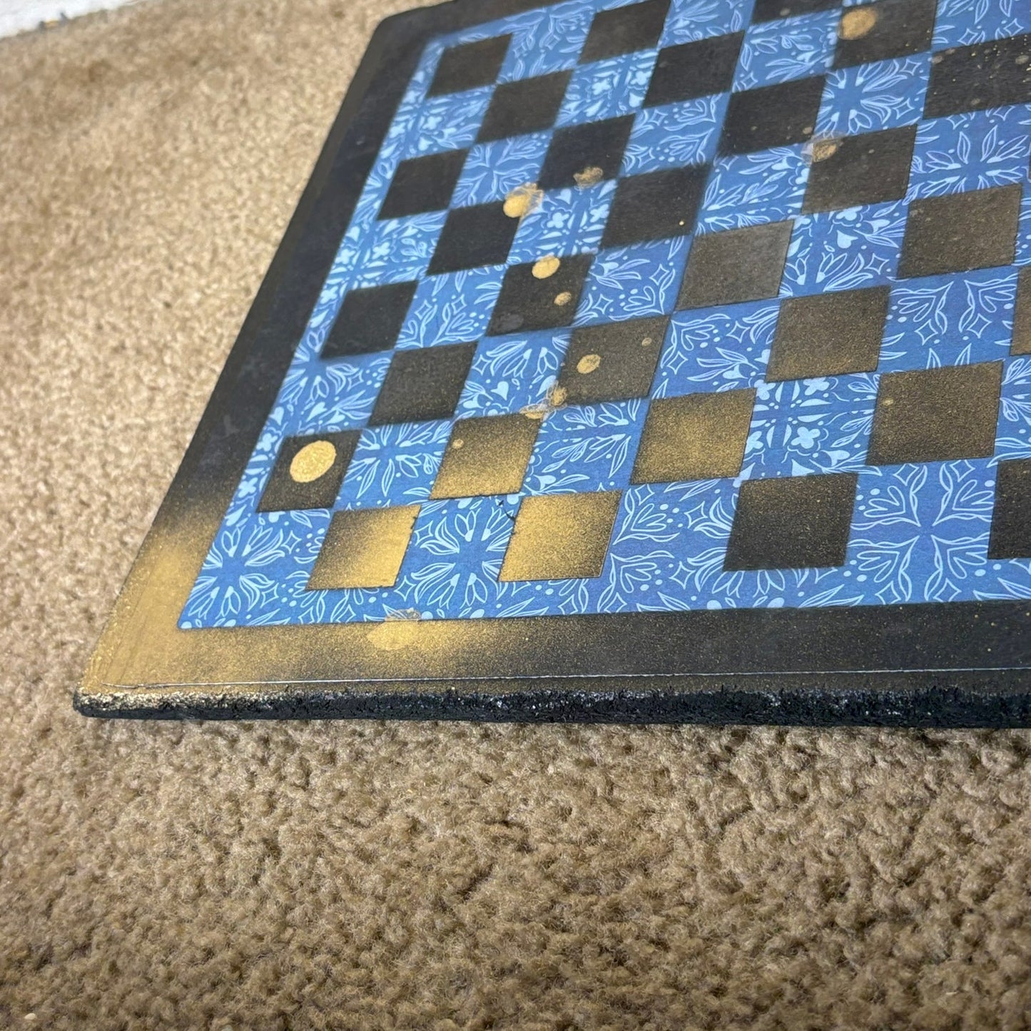 Black & Blue - Scrapbook Chess Board