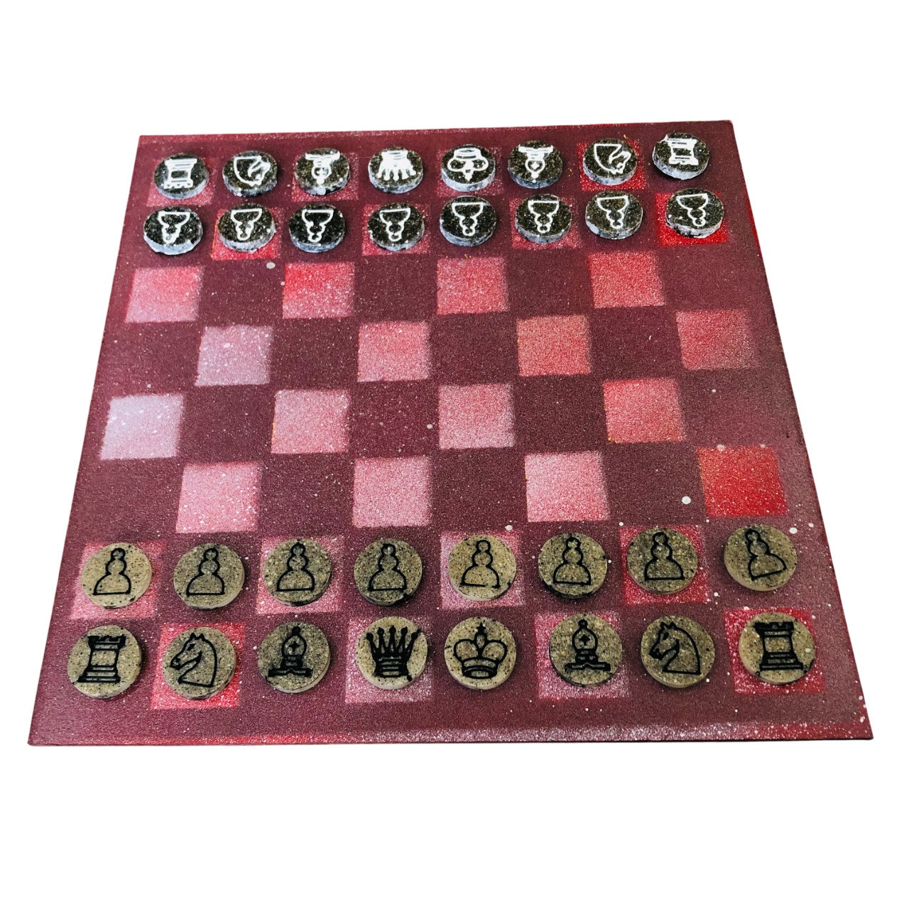 Violet Space - Painted Chess Set