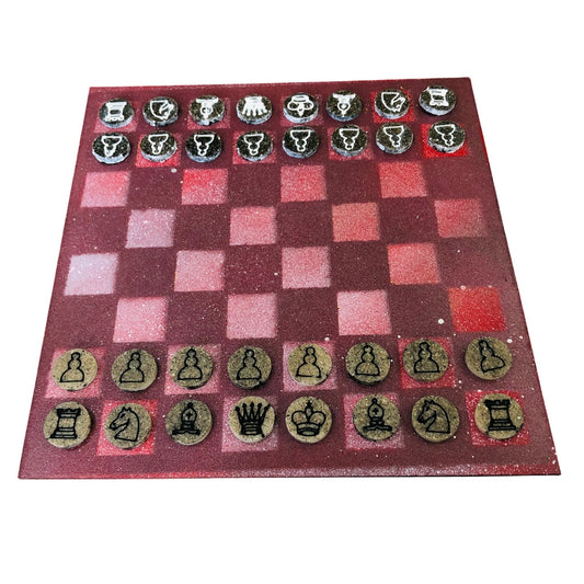 Violet Space - Painted Chess Set