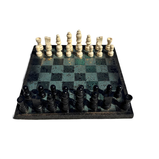 Sparkle Green Gold - Scrapbook Chess Set