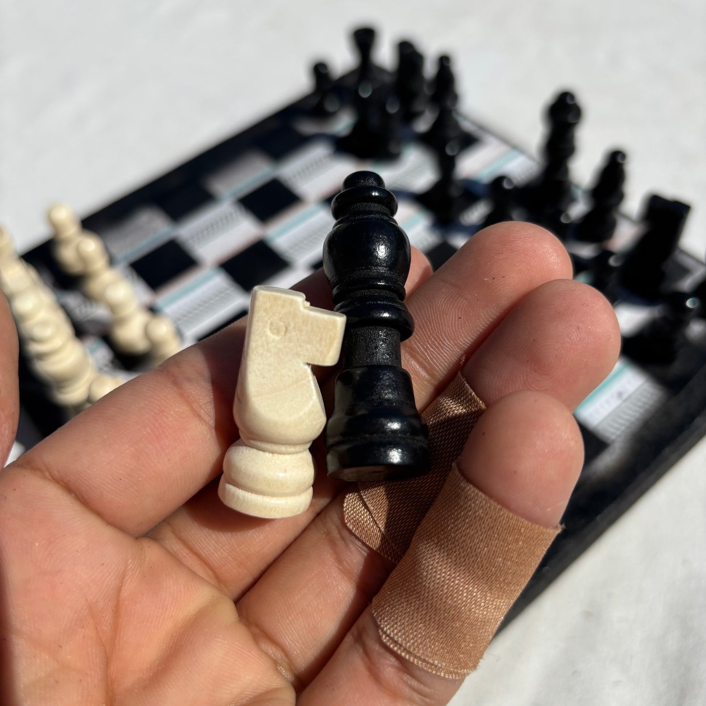 Vintage Lined Pattern - Scrapbook Chess Set
