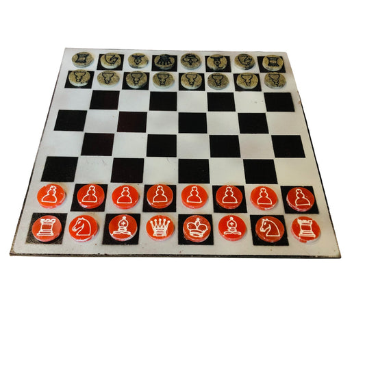 Castle Gray - Painted Chess Set