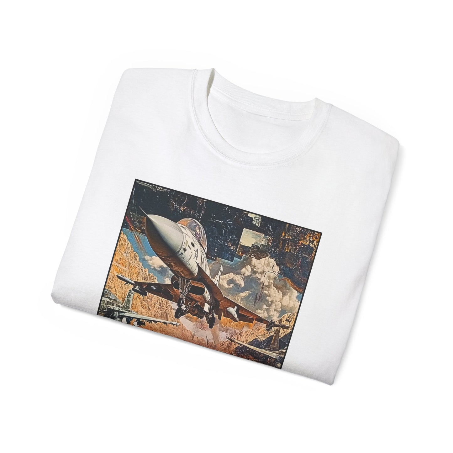 Fighter Jet - White Chess T Shirt