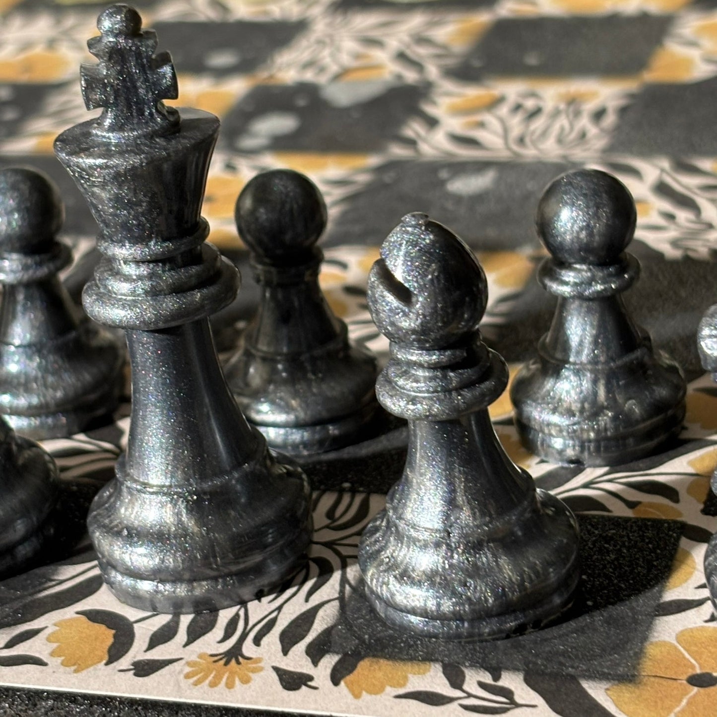 Vintage Brown Pattern - Scrapbook Chess Set