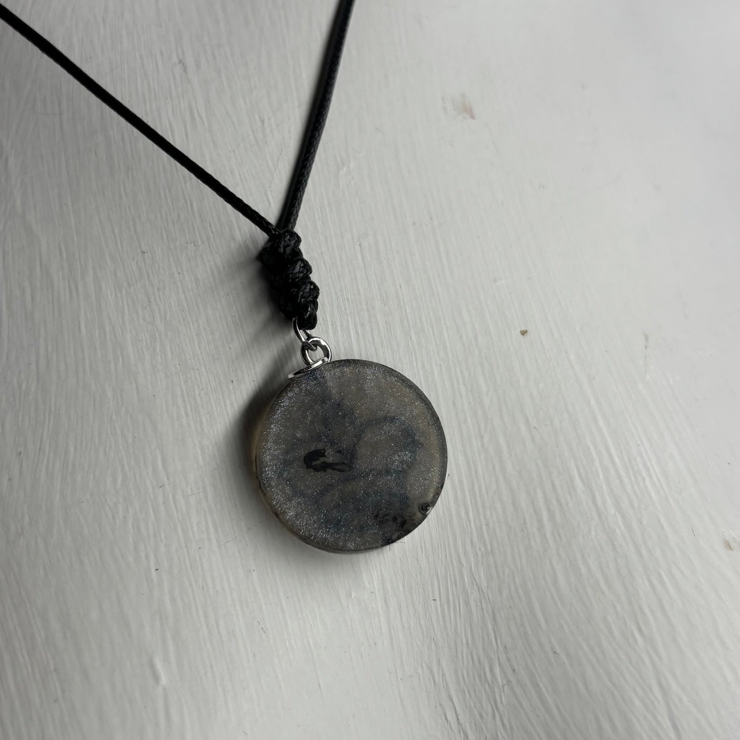 Silver Dark Queen - Handmade Resin Chess Necklace