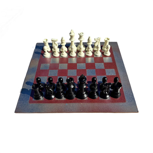 Silver Violet - Painted Chess Set