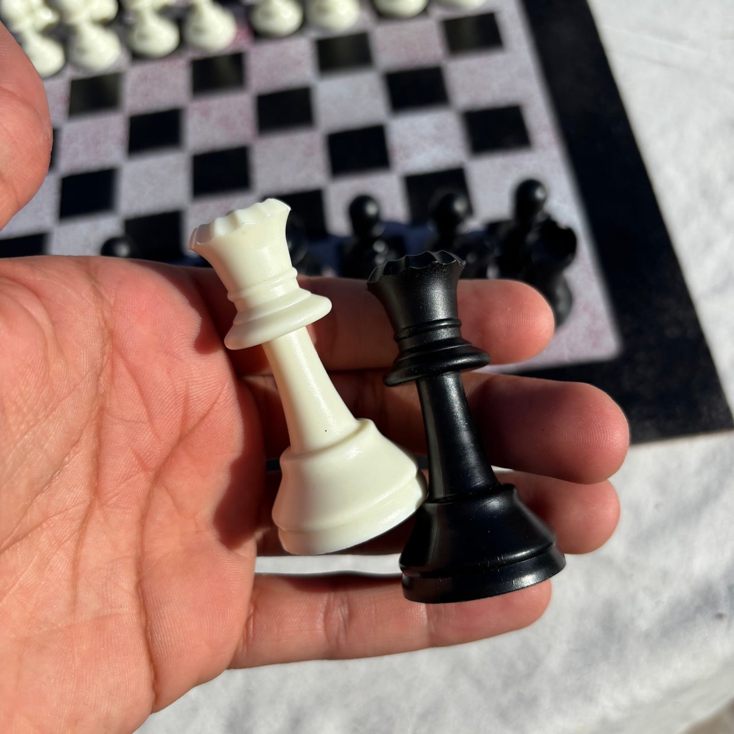 Sprinkled Red - Painted Chess Set