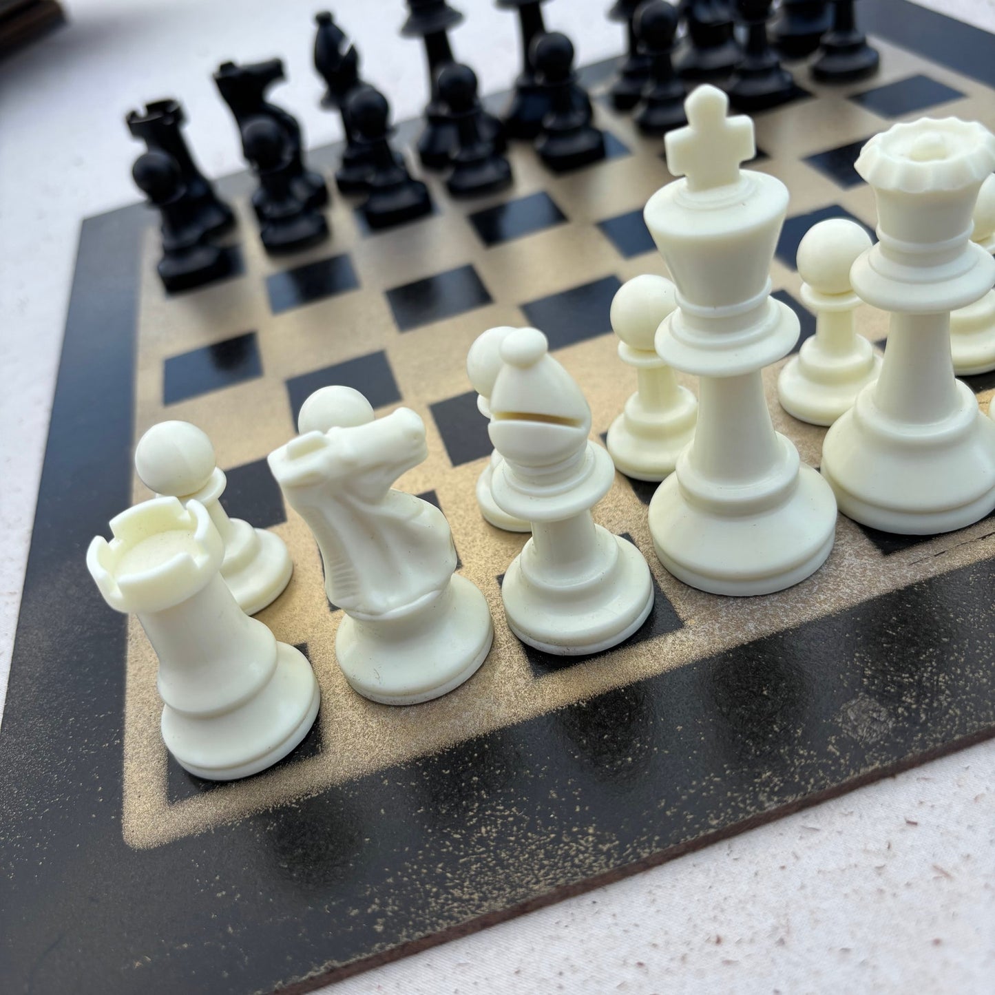 Gold & Black - Painted Chess Set