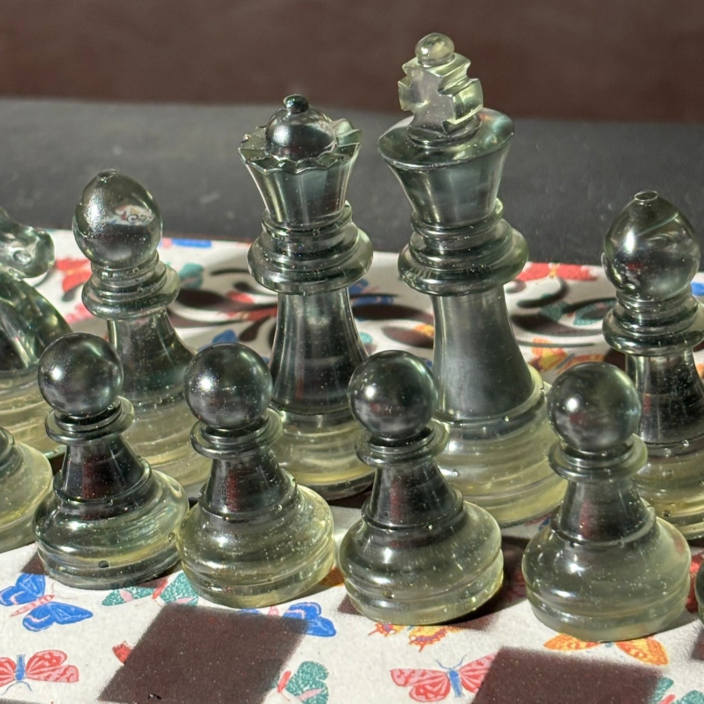 Colorful Butterflies - Scrapbook Chess Set