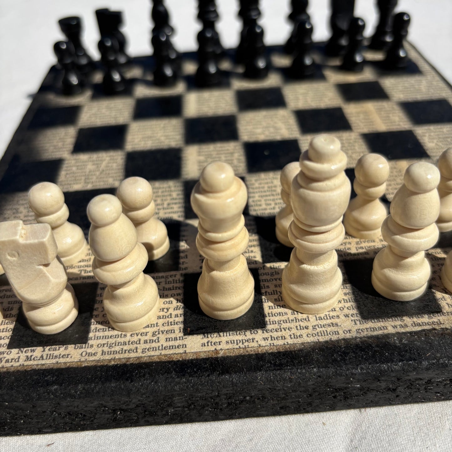 Vintage Words - Scrapbook Chess Set