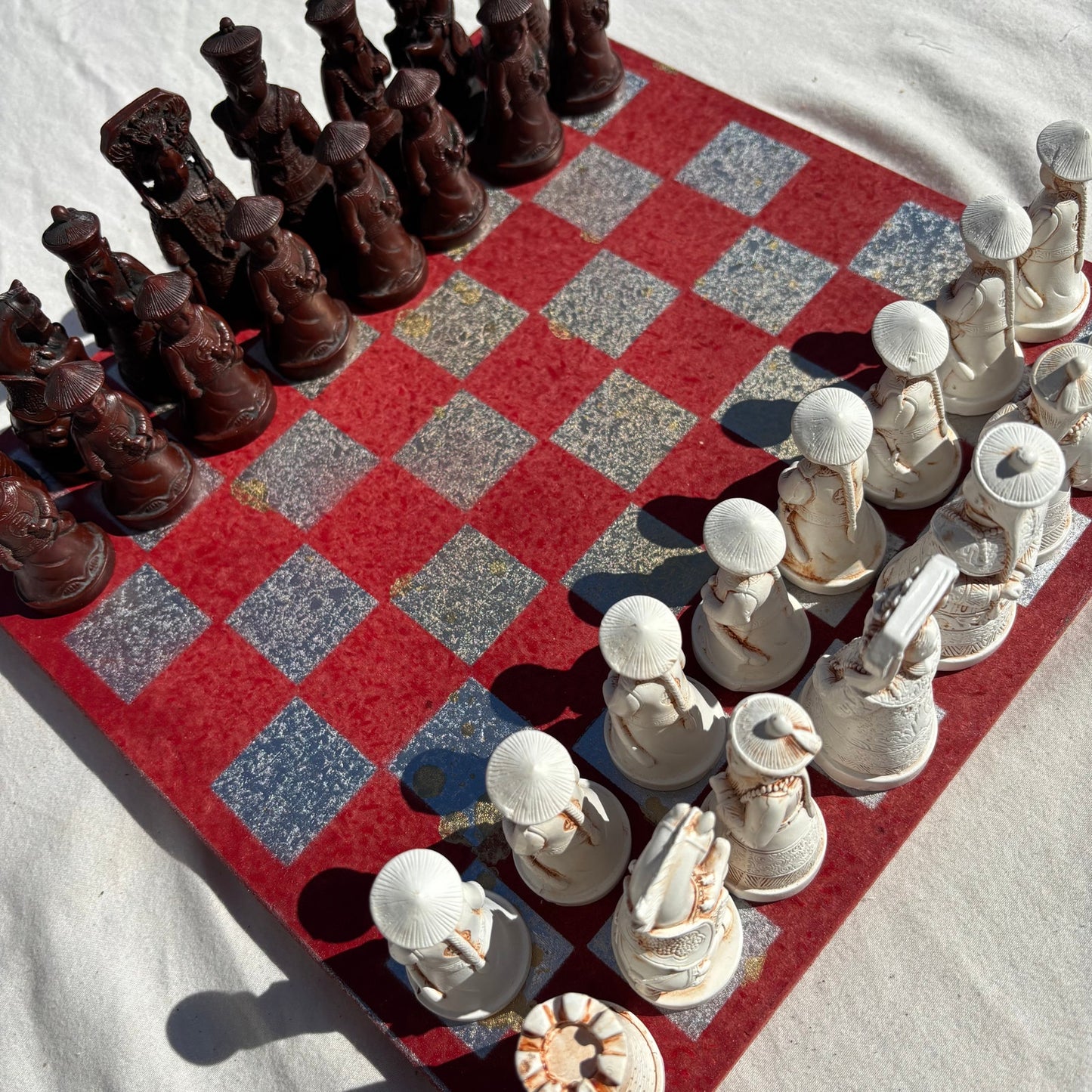 Red & Gold - Chinese Edition Chess Set