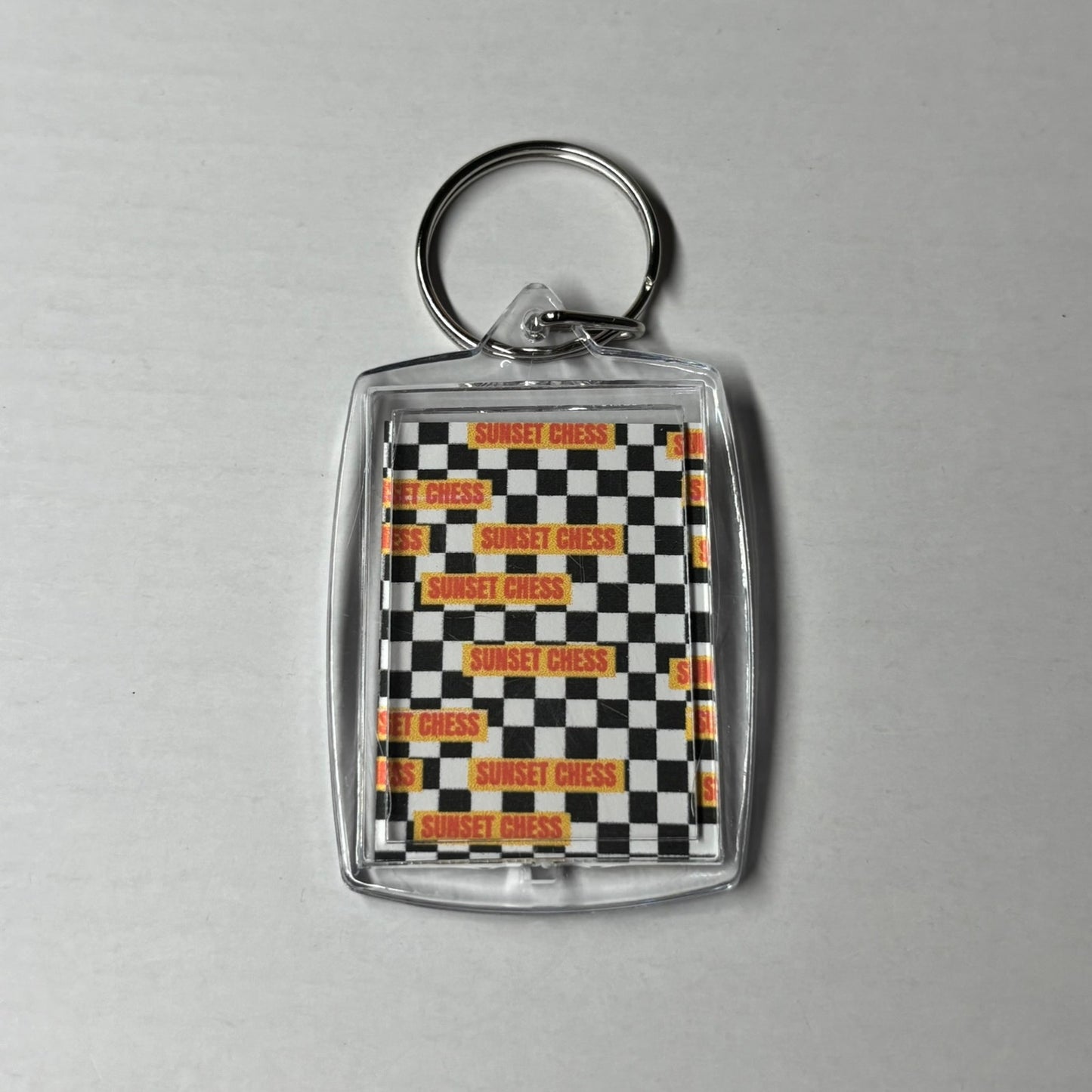 Vintage Chess - Sunset Chess Photo Keychain